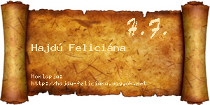 Hajdú Feliciána névjegykártya