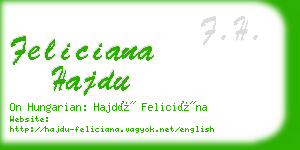 feliciana hajdu business card